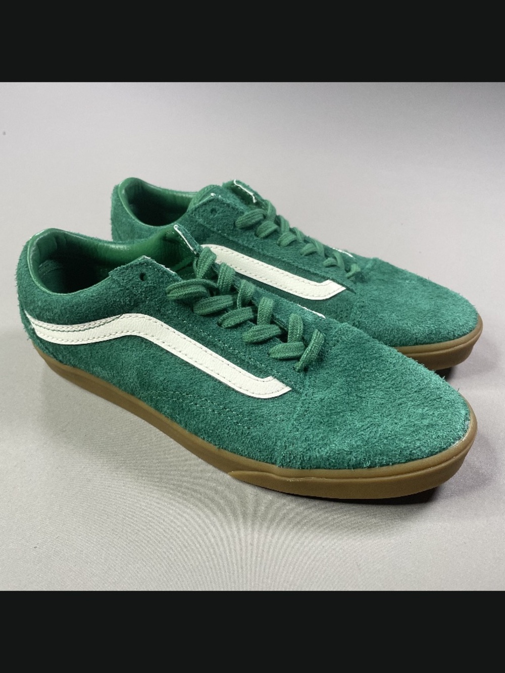 NEW Vans Shoes Womens 6 green brown suede leather skate casual